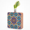 گلدان چوبی طرح کاشی سنتی