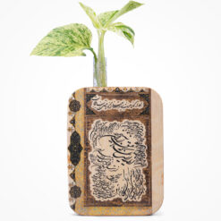 گلدان چوبی طرح مشق عشق