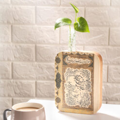 گلدان چوبی طرح مشق عشق