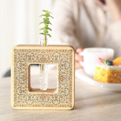 گلدان چوبی طرح ترنج