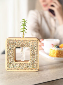 گلدان چوبی طرح ترنج