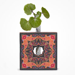 گلدان چوبی طرح ترمه