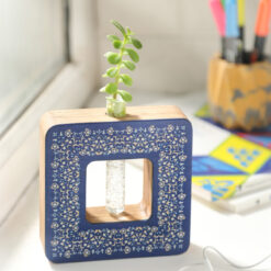 گلدان چوبی طرح لاجورد