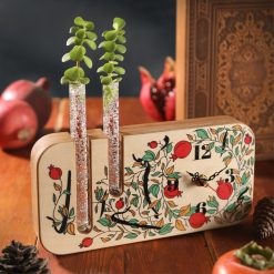 گلدان چوبی طرح یلدا