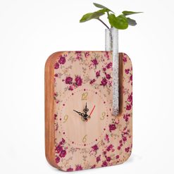 گلدان چوبی طرح گل سرخ