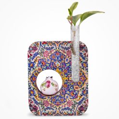 گلدان چوبی طرح نقش جهان