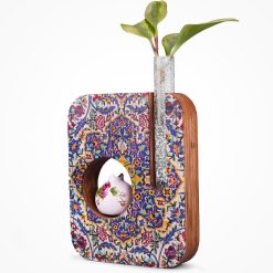 گلدان چوبی طرح نقش جهان