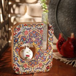 گلدان چوبی طرح نقش جهان