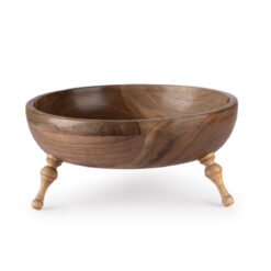 کاسه پذیرایی پایه فشنگی چوب گردو سایز متوسط