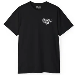 تیشرت مشکی طرح دل