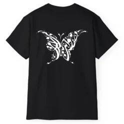 تیشرت مشکی طرح پروانه