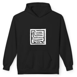 هودی - مشکی - طرح تایپوگرافی هیچ