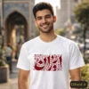 تی شرت مردانه سفید طرح ایران - رو