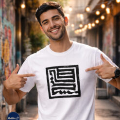 تیشرت سفید مردانه طرح هیچ - دیبست
