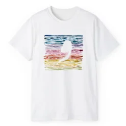 تیشرت مردانه سفید طرح و