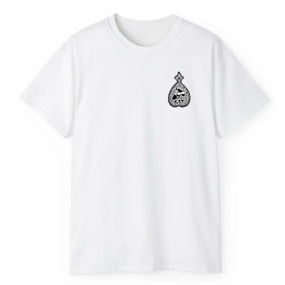 تیشرت مردانه سفید رو طرح یاهو