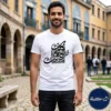 تیشرت مردانه سفید طرح جان و دل - ای جان چو رو نمودی جان و دلم ربودی