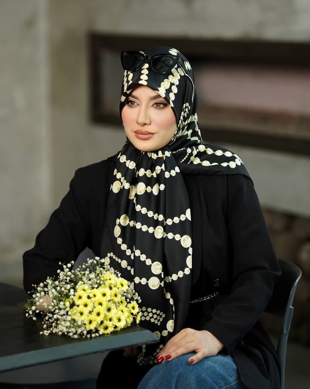 روسری ابریشم ژاکارد 08